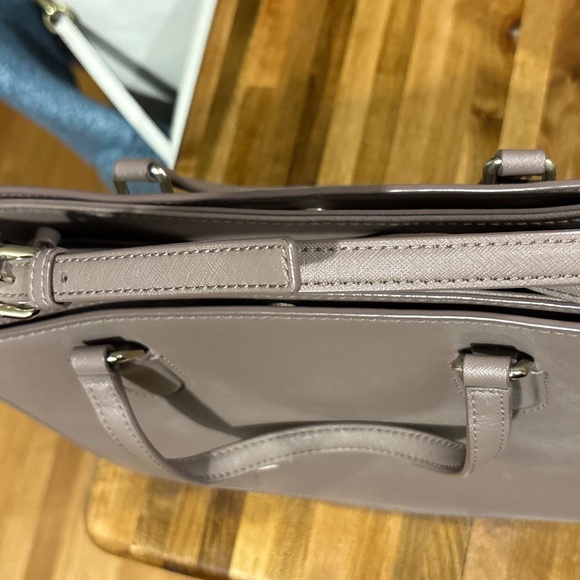 Kate Spade York Gray Tote Satchel w/Crossbody Strap Purse - Picture 7 of 8